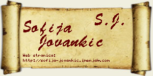 Sofija Jovankić vizit kartica